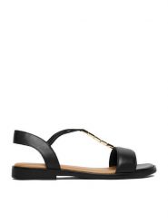 Lasocki Sandały CEO-WI16-FOXI-48 Czarny. Czarne sandały damskie Lasocki, bez wzorów, ze skóry, bez obcasa, na płaskiej podeszwie, bez zapięcia. Za 149.99 zł.