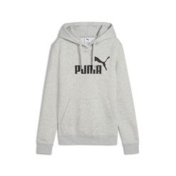 Damska bluza z kapturem z logo No.1 ESS PUMA. Szare bluzy damskie Puma, uniwersalny, bez wzorów, z kapturem. Za 219.00 zł.