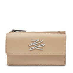 Portfel KARL LAGERFELD. Brązowe portfele damskie KARL LAGERFELD, bez wzorów. Za 289.99 zł.