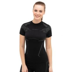 Koszulka termoaktywna Damska Brubeck DRY. Czarne koszulki sportowe damskie Brubeck, m, bez wzorów, z dzianiny, bez kołnierzyka, bez ramiączek, do biegania. Za 109.99 zł.