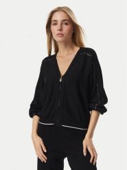 Liu Jo Sport Kardigan TF6192 MS63L Czarny Regular Fit. Czarne kardigany damskie Liu Jo Sport, l, bez wzorów, z syntetyku, sportowe. Za 689.99 zł.