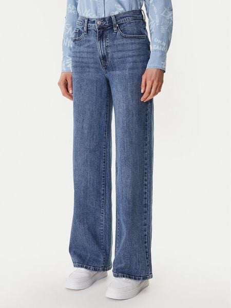 DKNY Jeansy DJ5M4076 Niebieski Wide Leg. Niebieskie jeansy damskie DKNY. Za 273.99 zł.