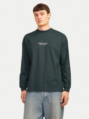 Jack & Jones Longsleeve Vesterbro 12251775 Zielony Loose Fit. Zielone bluzki z długim rękawem męskie Jack & Jones, m, bez wzorów, z bawełny, bez kołnierzyka. Za 59.99 zł.