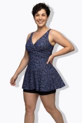 Damski Strój kąpielowy muszelki miękkie miseczki okrągły dekolt z recyklingu. Czarne kostiumy jednoczęściowe damskie Ulla Popken, plus size, bez wzorów, z elastanu, plus size, do pływania. Za 279.99 zł.