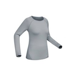 Koszulka turystyczna długi rękaw Techwool 190 damska. Niebieskie t-shirty damskie FORCLAZ, z wełny. Za 129.99 zł.