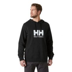 Bluza z kapturem Helly Hansen HH Logo 2.0. Czarne bluzy męskie Helly Hansen, m, bez wzorów, z bawełny, z kapturem. W wyprzedaży za 308.90 zł.