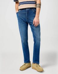 MESKIE SPODNIE WRANGLER RIVER OUTLAW 112362414. Spodnie materiałowe męskie Wrangler, l, bez wzorów, z jeansu. Za 219.99 zł.