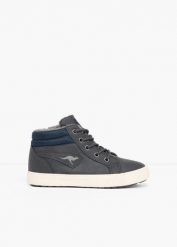 Ocieplane wysokie sneakersy marki Kangaroos. Niebieskie buty sportowe dziewczęce bonprix, bez wzorów, bez zapięcia. Za 169.99 zł.