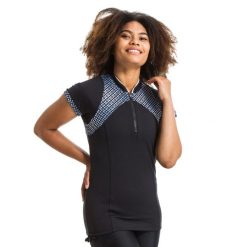 Koszulka do gimnastyki w wodzie/aquabike damska Nabaiji Zia Bul krótki rękaw. Białe koszulki sportowe damskie NABAIJI, xl, bez wzorów, z elastanu, bez kołnierzyka, bez ramiączek, na fitness i siłownię. W wyprzedaży za 69.99 zł.