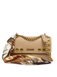 Just Cavalli Torebka 80RA4BF4 ZSB81 Beżowy. Brązowe torebki do ręki damskie Just Cavalli, bez wzorów, ze skóry, bez dodatków. Za 759.99 zł.