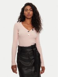 Morgan Sweter 201-MBANBI.N Różowy Slim Fit. Czerwone swetry damskie Morgan, xl, bez wzorów, z wiskozy, bez kołnierzyka, bez ramiączek, bez kaptura. Za 99.99 zł.