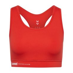 Biustonosz podtrzymujący dla kobiet Hummel Light. Czerwone biustonosze Hummel, bez wzorów. Za 166.50 zł.