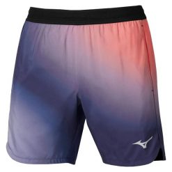 Szorty Mizuno. Niebieskie krótkie spodenki sportowe męskie Mizuno, m, bez wzorów, z materiału, na fitness i siłownię. Za 246.00 zł.