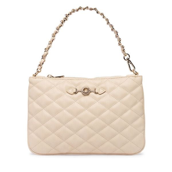 Torebka Guess. Brązowe kopertówki damskie Guess, z aplikacjami, bez dodatków. Za 264.99 zł.