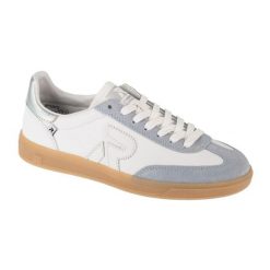 Trampki Damskie Logo Skóra. Szare trampki i tenisówki damskie Rieker, bez wzorów, ze skóry, bez zapięcia. Za 410.99 zł.