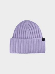 4F Czapka zimowa damska - fioletowa M. Fioletowe czapki i kapelusze damskie 4f, na zimę, bez wzorów, z elastanu, klasyczne. W wyprzedaży za 39.99 zł.