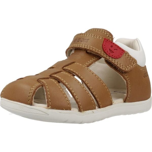 Sandały GEOX B S.MACCHIA B Brązowy. Brązowe sandały męskie Geox, ze skóry, bez zapięcia. Za 206.99 zł.