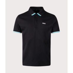 Koszulka polo BOSS Paddy Lux czarny (50538185-001). Czarne koszulki polo męskie Boss, m, bez wzorów, sportowe, bez ramiączek. Za 329.00 zł.