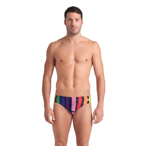 Kąpielówki Arena Painters Stripe Swim Briefs. Czarne kąpielówki męskie Arena, m, bez wzorów, do pływania. Za 119.00 zł.