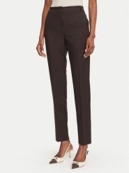 Marella Spodnie materiałowe Emme by Marella Amico2 2625136291 Brązowy ciemny Straight Fit. Brązowe spodnie materiałowe damskie Marella, bez wzorów, z materiału. Za 424.99 zł.