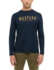 Męski Longsleeve Mustang Style Asheville Dark Sapphire 1016873 4136. Niebieskie bluzki z długim rękawem męskie Mustang, m, bez wzorów, bez kołnierzyka. Za 109.99 zł.