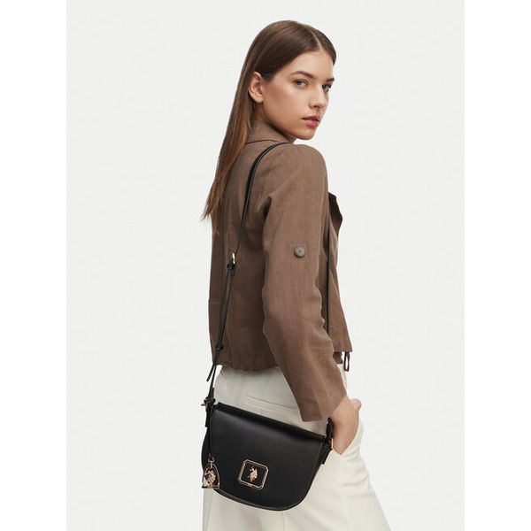 Torebka U.S. Polo Assn. Czarne listonoszki damskie U.S. Polo Assn., bez wzorów, bez dodatków. Za 114.99 zł.