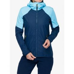 Kurtka przeciwdeszczowa damska CMP Veltrica. Niebieskie kurtki damskie CMP, bez wzorów, bez kaptura, trekkingowe. Za 425.19 zł.