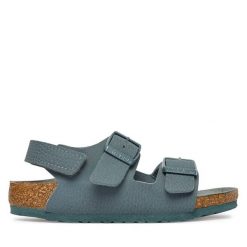 Sandały Birkenstock. Niebieskie sandały chłopięce Birkenstock, bez zapięcia. Za 319.99 zł.