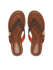 MICHAEL Michael Kors Japonki Ering Thong 40S6ERFS1B Brązowy. Brązowe klapki damskie MICHAEL Michael Kors, bez wzorów, ze skóry, bez obcasa. Za 479.99 zł.