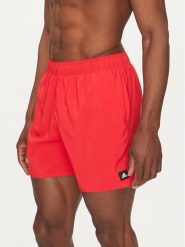 Adidas Szorty kąpielowe Solid CLX JC9919 Czerwony Regular Fit. Czerwone krótkie spodenki sportowe męskie Adidas, m, bez wzorów, z syntetyku, żeglarskie. Za 129.99 zł.