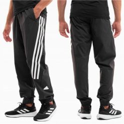 Spodnie męskie adidas Future Icons 3S Woven. Białe buty sportowe męskie Adidas, z poliesteru, bez zapięcia, na fitness i siłownię. Za 229.99 zł.