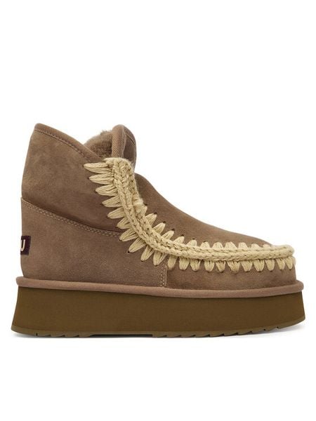 Mou Śniegowce MU.FW681010A Szary. Szare śniegowce i trapery damskie Mou, ze skóry. Za 1,049.00 zł.