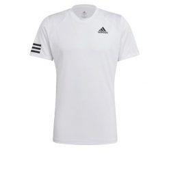 Koszulka adidas Club Tennis 3-Bandes. Białe koszulki sportowe męskie Adidas, m, bez wzorów, bez kołnierzyka, bez ramiączek, tenisowe. Za 191.50 zł.
