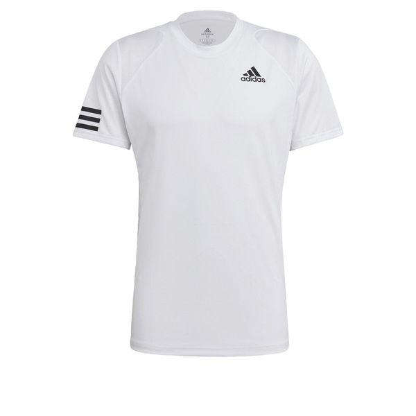 Koszulka adidas Club Tennis 3-Bandes. Białe koszulki sportowe męskie Adidas, m, bez wzorów, bez kołnierzyka, bez ramiączek, tenisowe. Za 191.50 zł.