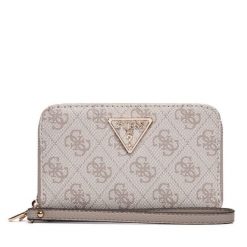Portfel Guess. Brązowe portfele damskie Guess, z aplikacjami. Za 269.99 zł.