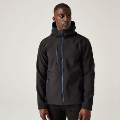 Softshell roboczy męski Nagate z kapturem. Brązowe kurtki męskie Regatta, na lato, m, bez wzorów, z softshellu, trekkingowe. Za 268.50 zł.