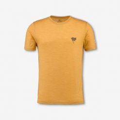 Koszulka trekkingowa męska z krótkim rękawem Merino Fresh. Brązowe koszulki sportowe męskie SIMOND, na zimę, l, bez wzorów, z materiału, bez kołnierzyka, bez ramiączek, trekkingowe. Za 119.99 zł.