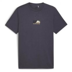 Koszulka sportowa męska Puma Sportswear Tee. Niebieskie koszulki sportowe męskie Puma, l, bez wzorów, z materiału, bez kołnierzyka, bez ramiączek, na fitness i siłownię. Za 173.00 zł.