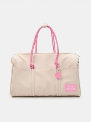 Torba podróżna z zawieszką - beżowy. Brązowe torby podróżne damskie Sinsay, bez wzorów. Za 59.99 zł.