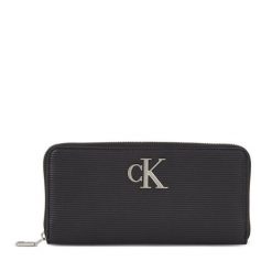 Portfel Calvin Klein Jeans. Czarne portfele damskie Calvin Klein Jeans, bez wzorów, z jeansu. Za 269.99 zł.