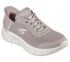 Buty sportowe Skechers Go Walk Flex Grand. Brązowe obuwie sportowe damskie Skechers, bez wzorów, z materiału. Za 299.99 zł.