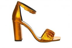 Sandały Bayla-159 4623 061-P Pomarańcz Lico 159126, Skóra naturalna - 40. Brązowe sandały damskie Bayla, bez wzorów, z materiału, bez obcasa, na słupku, bez zapięcia. W wyprzedaży za 224.10 zł.