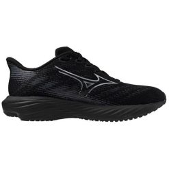 Buty Mizuno Enerzy Runnerz K1GC241602 czarne. Czarne obuwie sportowe damskie bez wzorów, z tkaniny, do biegania. Za 373.02 zł.