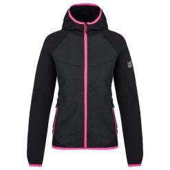 Damska kurtka softshell Loap Urdita czarna. Czarne kurtki damskie LOOP, bez wzorów, z softshellu, z kapturem. Za 287.99 zł.