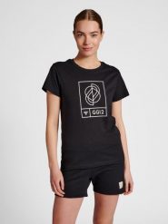 Koszulka do piłki ręcznej damska Hummel S/S. Czarne t-shirty damskie Hummel, s, bez wzorów, z bawełny, bez kołnierzyka. Za 129.50 zł.