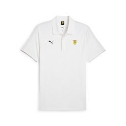 Polo Puma Ferrari Race Cloudspun. Białe koszulki polo męskie Puma, m, bez wzorów, bez ramiączek. W wyprzedaży za 206.00 zł.