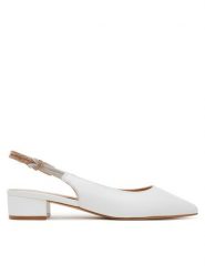 Sergio Bardi Czółenka WYL4138-1Z-SB Biały. Białe czółenka damskie Sergio Bardi, bez wzorów, ze skóry, bez obcasa, bez zapięcia. Za 299.99 zł.