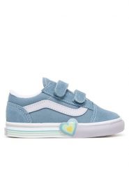 Vans Tenisówki Old Skool V Heart VN000D4SCFL1 Niebieski. Niebieskie trampki i tenisówki dziewczęce Vans, bez wzorów, ze skóry, bez zapięcia. Za 149.99 zł.