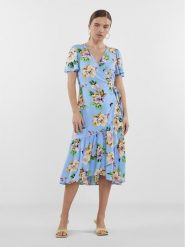 YAS Sukienka codzienna 26029672 Niebieski Regular Fit. Niebieskie sukienki damskie YAS, na co dzień, l, bez wzorów, z wiskozy, bez kołnierzyka, bez ramiączek, proste. Za 449.99 zł.