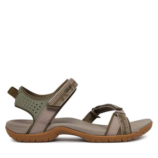 Sandały Teva. Zielone obuwie sportowe damskie Teva, bez wzorów, trekkingowe. Za 251.99 zł.